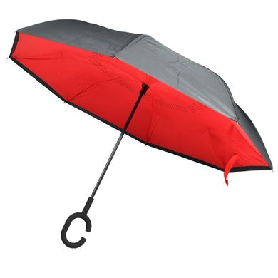 Умный зонт Supretto Наоборот, красный (4687)