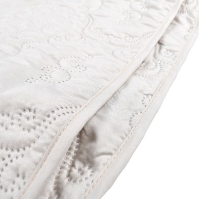 Покрывало на кровать Supretto с цветочной вышивкой стеганое 240х260 (7729)