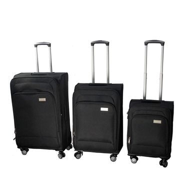 Набор чемоданов Supretto 3 шт., черный (5107)