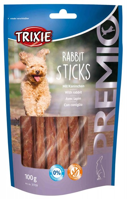 Ласощі для собак PREMIO Rabbit Sticks Trixie з кроликом 100гр (TX-31709) 12350
