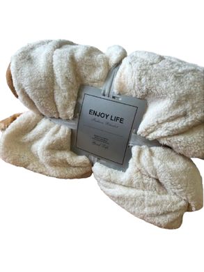 Одеяло плед Supretto двухслойное утепленное флисовое (7142)