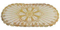 Овальная салфетка Supretto с золотым декором 83х40 см (5156)