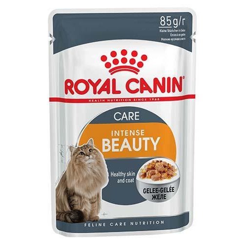 Вологий корм Royal Canin Intense Beauty для котів з проблемною вовною, шматочки в желе, 85 г (00-00000107)
