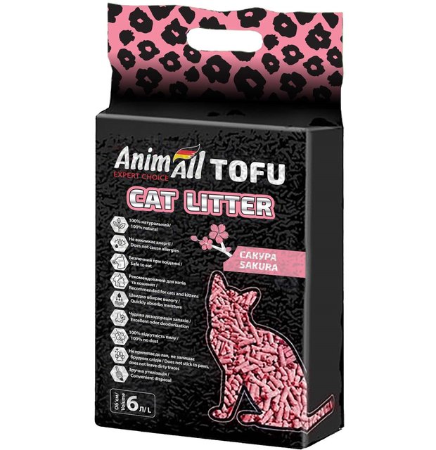 Наповнювач для котячого туалету AnimAll ТОФФ Сакура 2.6 кг / 6 літрів (00-00031711)