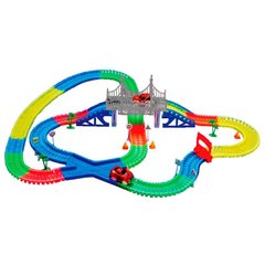 Детская игрушечная дорога Supretto 360 деталей + 2 машинки (уценка)