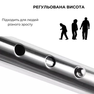Костыль подлокотный с анатомической ручкой Supretto складной (8093)