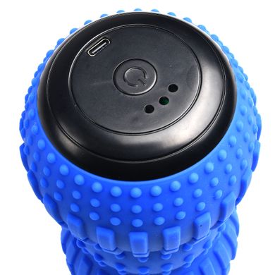 Массажный мяч для тела Supretto вибрационный двойной, синий (8563)