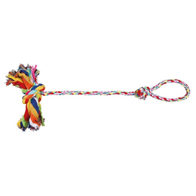 Игрушка для собак Trixie веревка апорт с узлами полиэстер 70см (TX-3279)