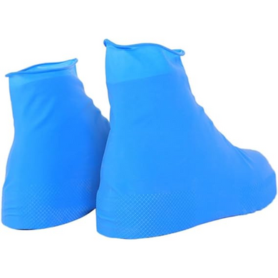 Резиновые бахилы Supretto на обувь от дождя, голубые L (5334)