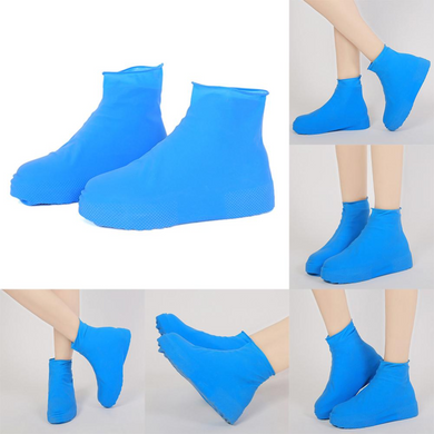 Гумові бахіли Supretto на взуття від дощу, блакитні L (5334)