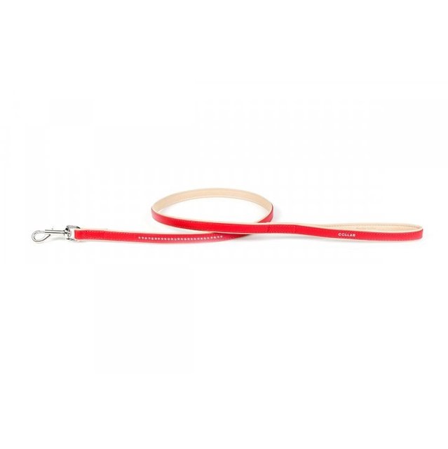 Поводок Collar Brilliance со стразами 122 см 13 мм красный (38863)