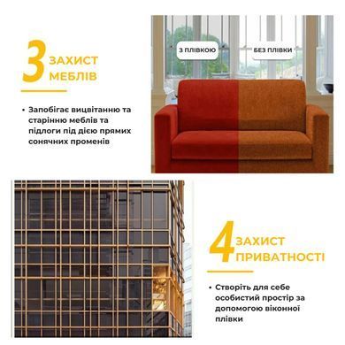 Клейка плівка Supretto на вікно з УФ захистом 3 м (уцінка)