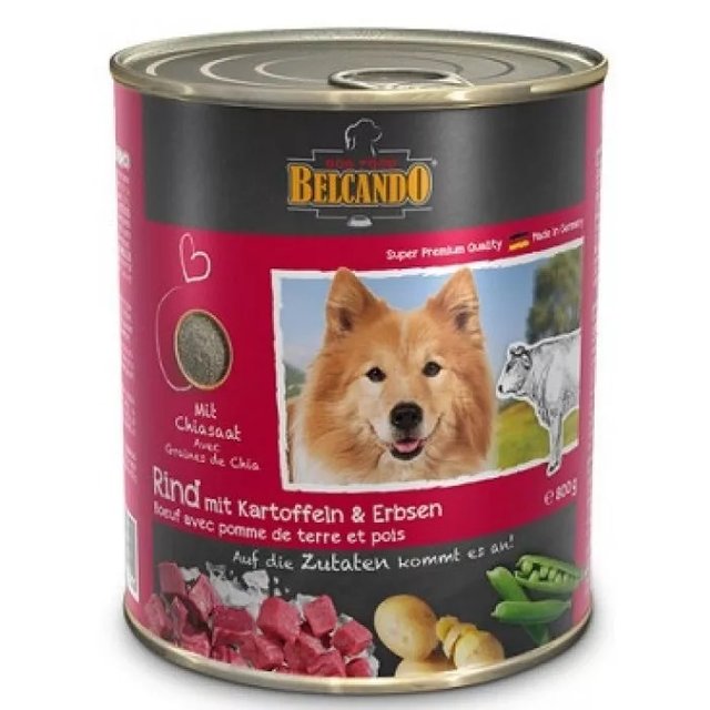 Вологий корм для собак Belcando Яловичина з картоплею та горошком 800г (00-00029665)