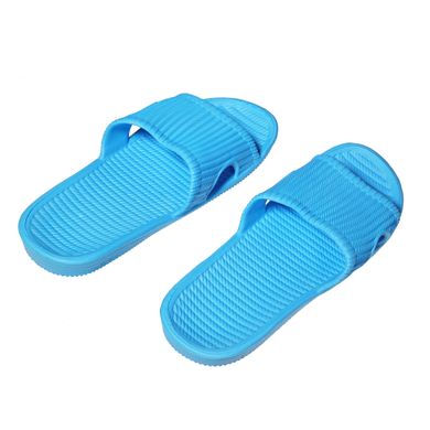 Шлепанцы для ванной и душа Supretto резиновые противоскользящие, синие (71070001)
