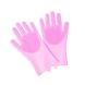 Рукавички для миття посуду Supretto Ніжні ручки силіконові, рожеві (5594) фото 1 из 5