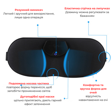 Маска для сну від храпу з легкими вібраціями Supretto (уцінка)