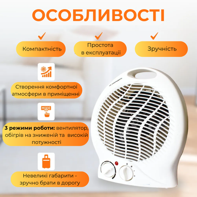 Обігрівач тепловентилятор Supretto (C427)