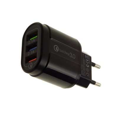 Адаптер швидкої зарядки Supretto на 3 USB порта (5988)