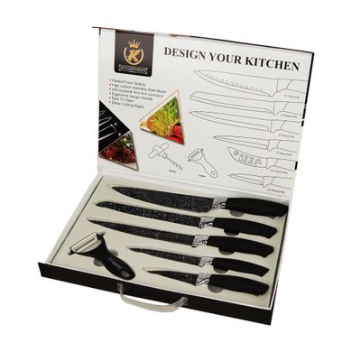 Набір ножів Supretto Kitchen King з мармуровим покриттям (4807)