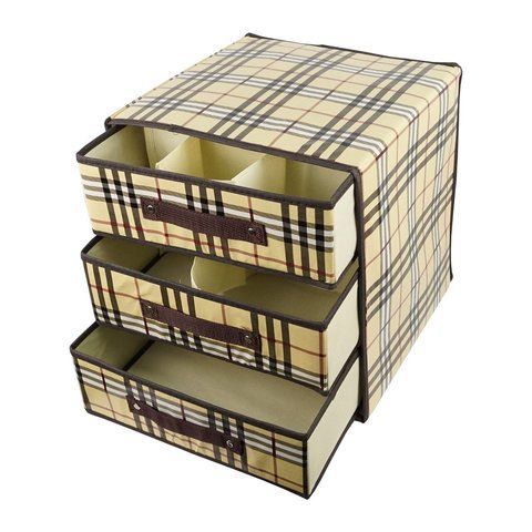 Органайзер для белья Supretto Burberry с 3 выдвижными ящиками (5119)