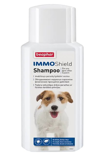 Шампунь Beaphar Immo Shield Shampoo for Dogs от блох, клещей и комаров для собак 200 мл (14179) (8711231141791)