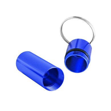 Брелок-капсула для таблеток и мелочей Supretto герметичный, синий (8212)