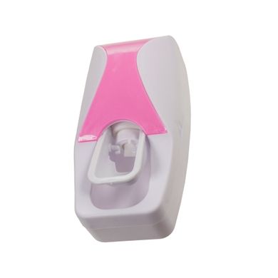 Дозатор Supretto для зубной пасты с держателем для щеток, розовый (5158)