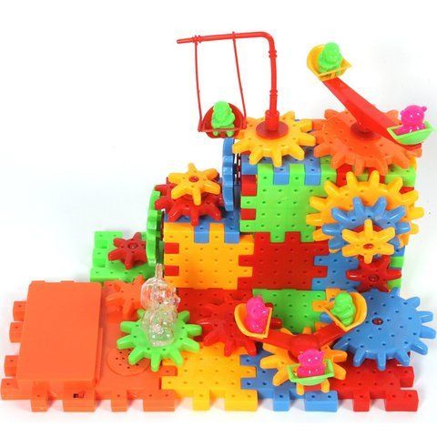 Конструктор Supretto BuildinG Block музыкально-световой 81 деталь
