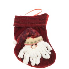 Сапожок для подарков Supretto маленький, Дед Мороз красный (53450001)