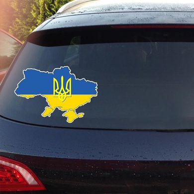 Наклейка на авто Supretto Украина (7788)