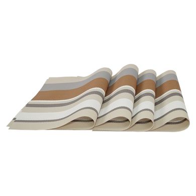 Комплект сервірувальних килимків Supretto 4 шт. сiрi (5065)