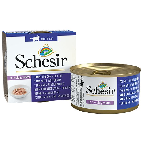 Вологий корм для кішок Schesir Tuna Whitebait Rice тунець з анчоусами 85 г (750037)