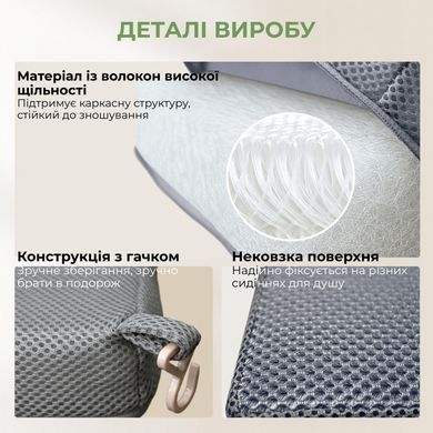 Мягкая накладка на сиденье для душа Supretto с противоскользящим основанием (9443)