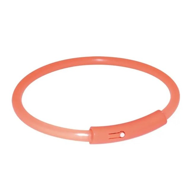 Нашийник Trixie гумовий миготливий «Safer Life Light Band» S 32 см (оранжевий) 13391