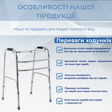 Ходунки шагающие AIRM HEALTH регулируемые по высоте (9510)
