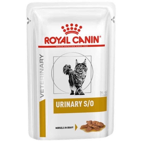 Влажный корм Royal Canin Urinary S/O при мочекаменной болезни у кошек кусочки в соусе 85 г (00-00030517)