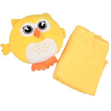 Мягкая игрушка-подушка с пледом Supretto Сова Джонси 3 в 1, желтая (78100002)