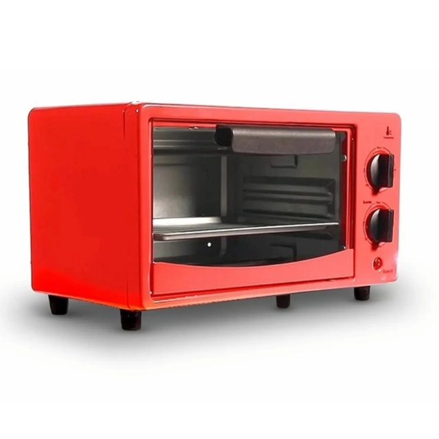 Мини-печь с регулятором температуры Чудо-печь настольная электрическая, красная (8710)