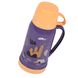 Термос для напоїв Daydays дитячий з ручкою та чашкою, 1 л, фіолетовий з помаранчевим (82790002) фото 2 из 5