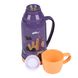 Термос для напоїв Daydays дитячий з ручкою та чашкою, 1 л, фіолетовий з помаранчевим (82790002) фото 3 из 5