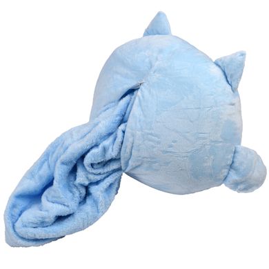 М'яка іграшка-подушка з пледом Supretto Сова Мрія 3 в 1, блакитна (78100003)