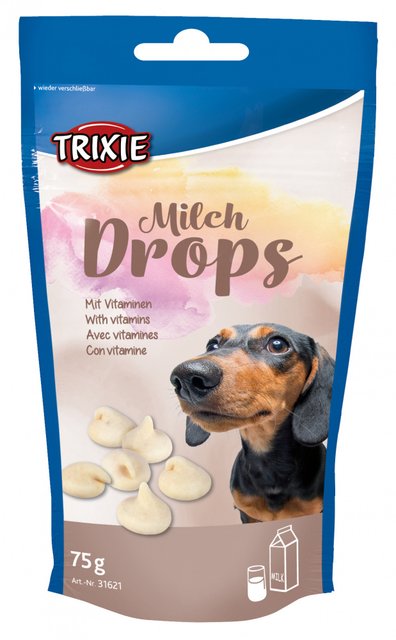 Дропсы для собак Milk Drops Trixie с витаминами 75гр (31621)