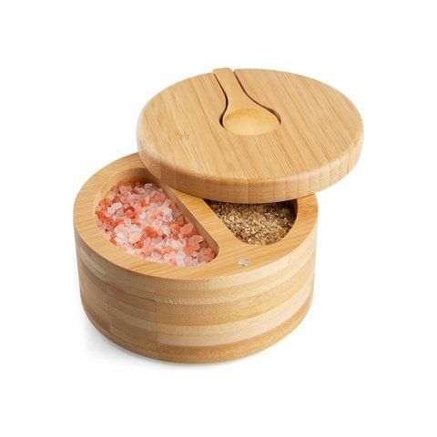 Солонка бамбуковая Supretto с крышкой и ложкой (91710001)