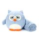 Мягкая игрушка-подушка с пледом Supretto Сова Мрия 3 в 1, голубая (78100003)