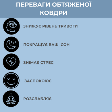 Обтяжена сенсорна ковдра Supretto Легкість сну (8978)