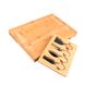 Дошка для подачі та сервірування сиру Supretto з набором ножів бамбукова (8309) фото 2 из 6