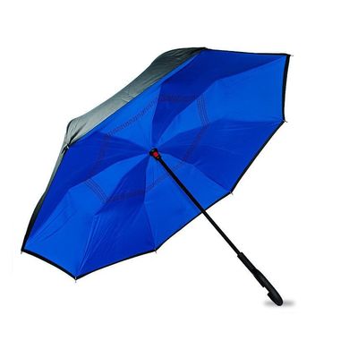 Умный зонт Supretto Наоборот, синий (4687)