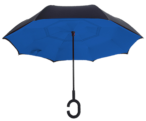 Розумна парасолька Supretto Навпаки, синя (4687)