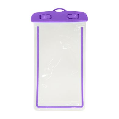 Чехол для телефона Supretto водонепроницаемый, фиолетовый с прозрачным (46630015)