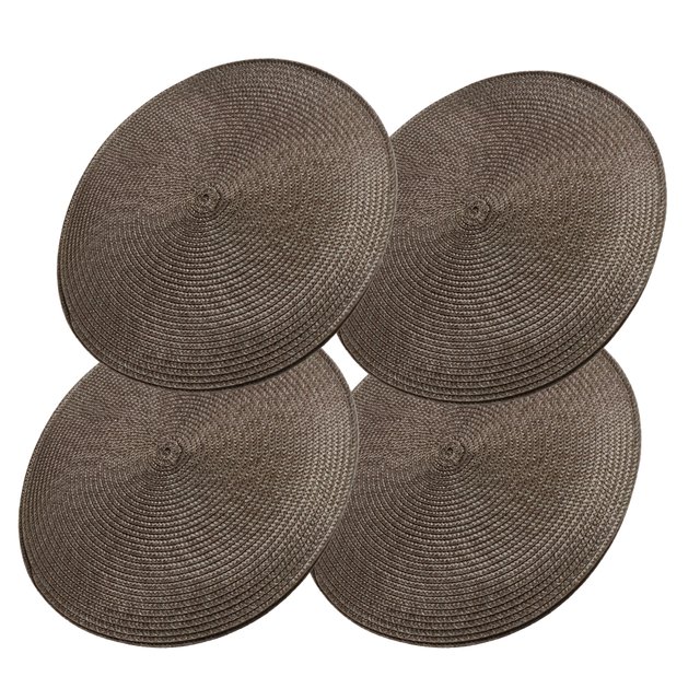 Комплект з 4-х круглих сервірувальних килимків Supretto, кавовий (75030002)